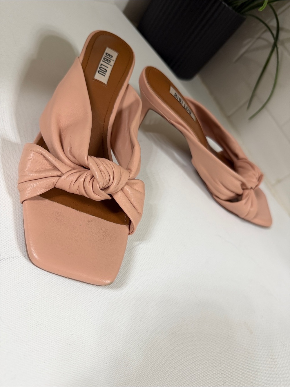 Bibi Lou heels . Made in Italy . Pale pink . Excellent condition .